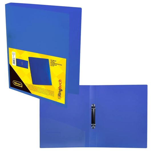 Idena Ringbuch, DIN A4, 3,5 cm Rücken, transluzent, blau