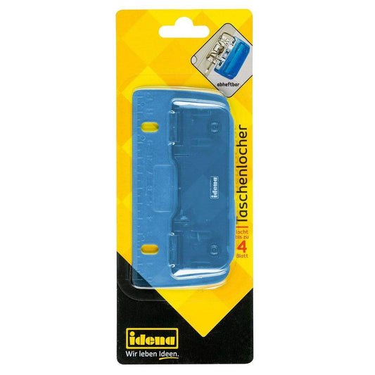 Idena Taschenlocher, abheftbar, blau