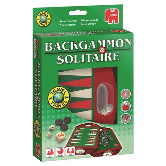 Jumbo Backgammon & Solitaire Reisespiel