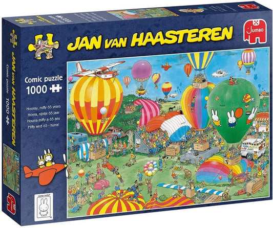 Jumbo Spiele Puzzle - Jan van Haasteren: Hurra, Miffy 65 Jahre Jubiläum, 1000 Teile