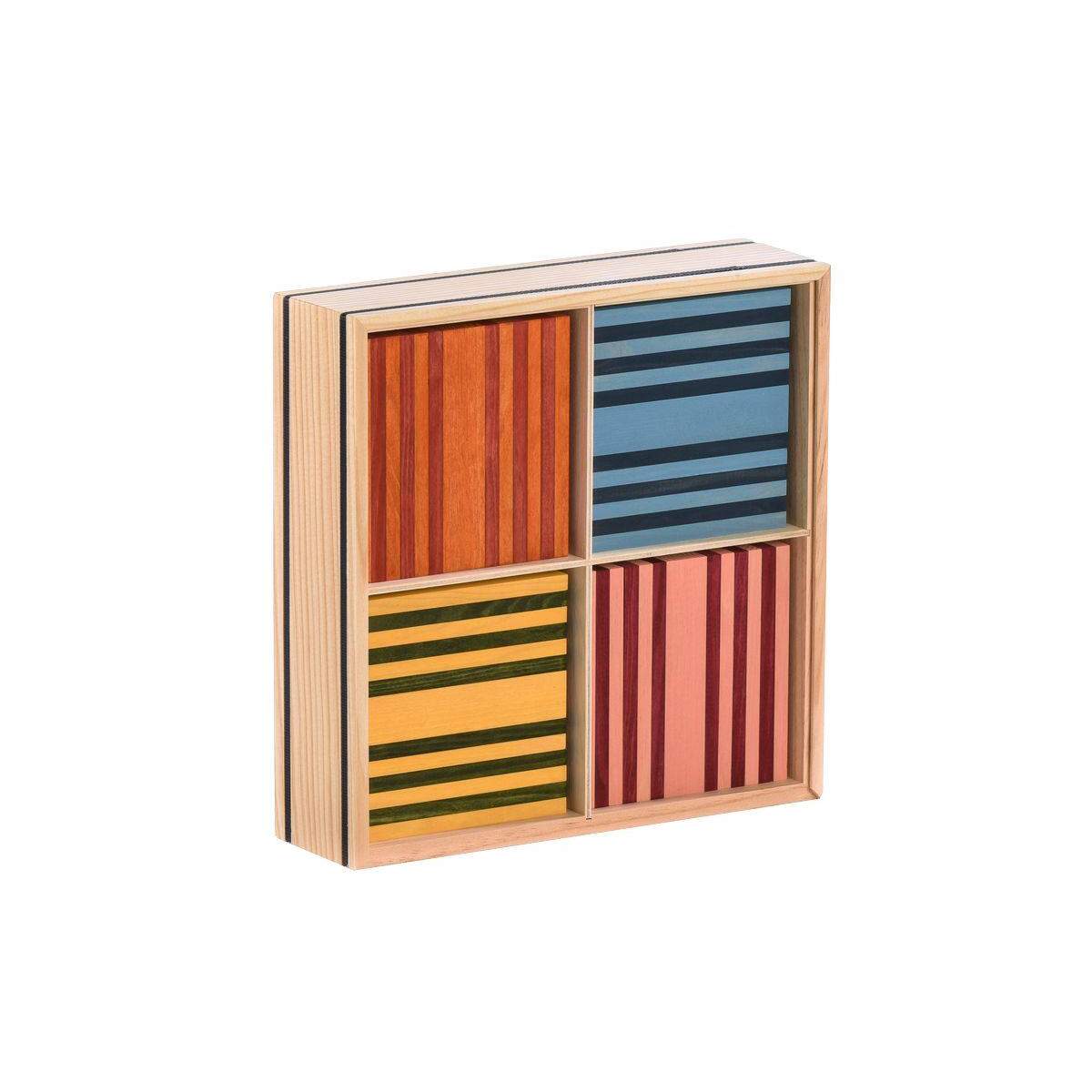 KAPLA® 100er Box Octocolor 8 Farben Pinienholz Baukasten Holzbausteine