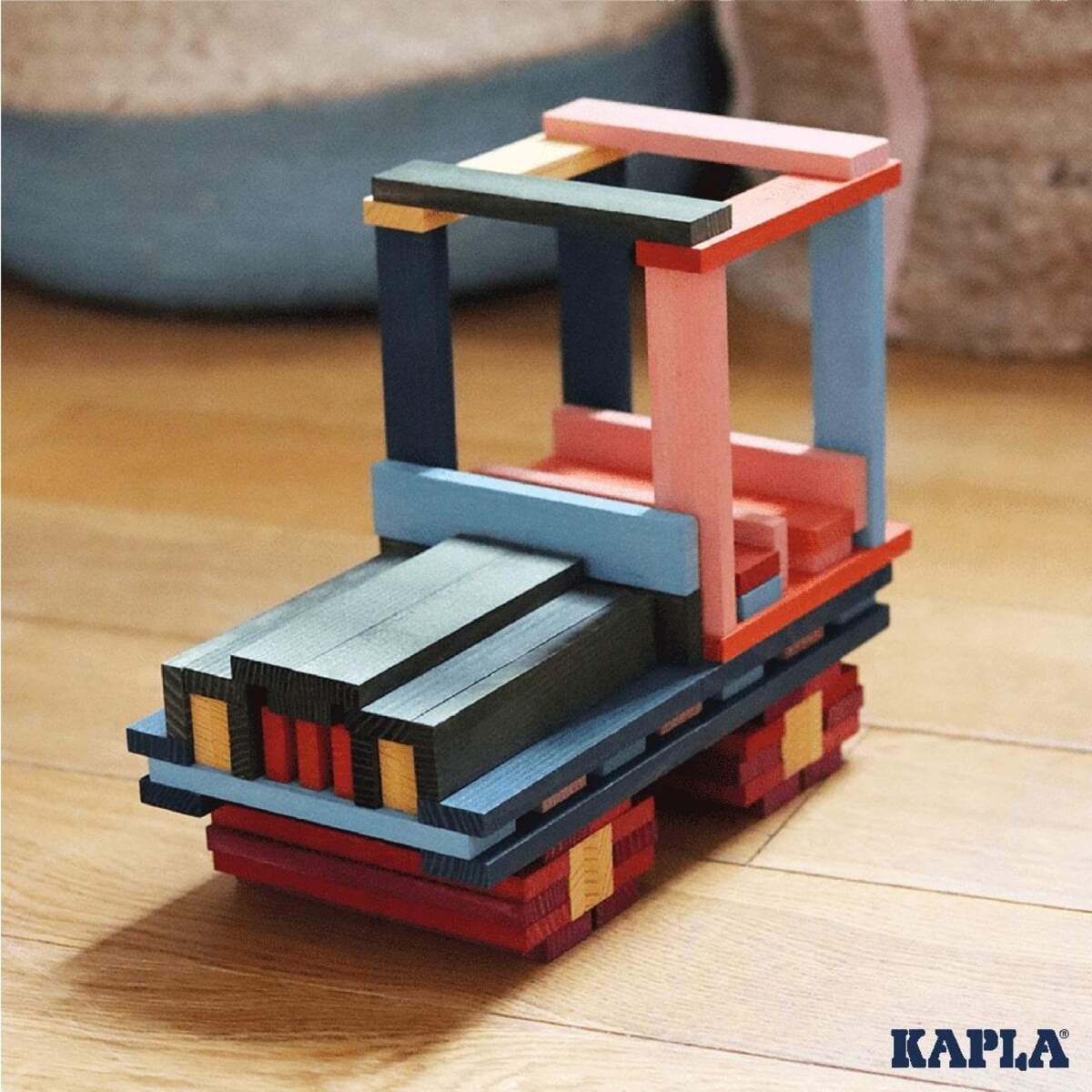 KAPLA® 100er Box Octocolor 8 Farben Pinienholz Baukasten Holzbausteine