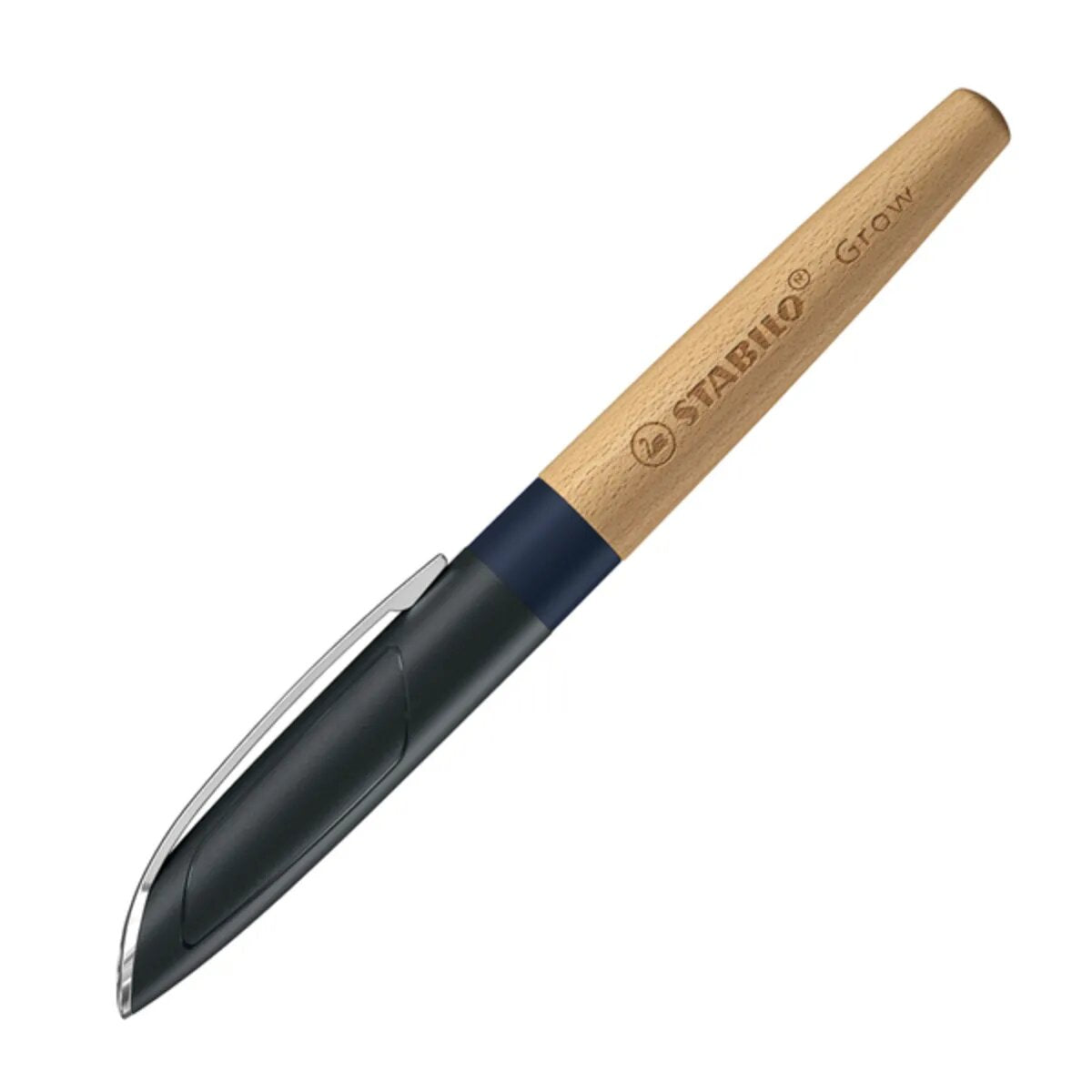 Klimaneutraler Füller - STABILO Grow in blaubeerblau/Buche - Einzelstift - inklusive Patrone