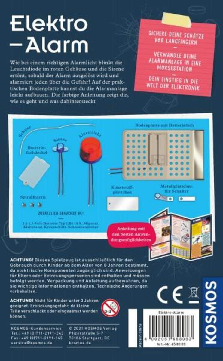 KOSMOS 65808 Elektro-Alarm Sichere deine Geheimverstecke