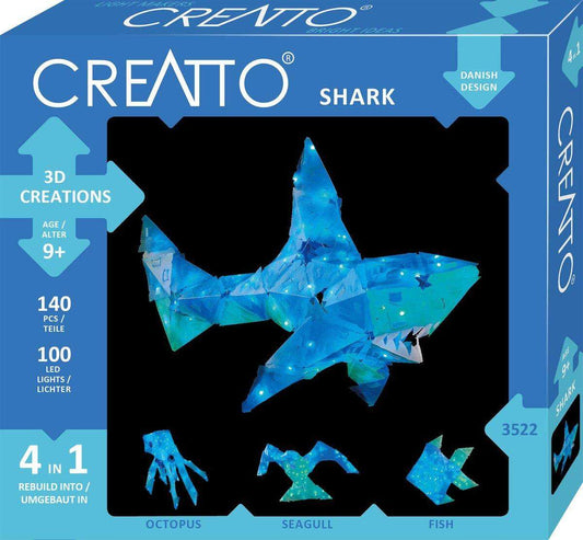 KOSMOS Creatto 3D Leuchtfiguren entwerfen - Hai,Tintenfisch, Möwe oder Fisch