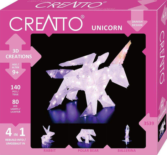 KOSMOS Creatto 3D-Leuchtfiguren entwerfen - Einhorn, Hase, Polarbär oder Ballerina