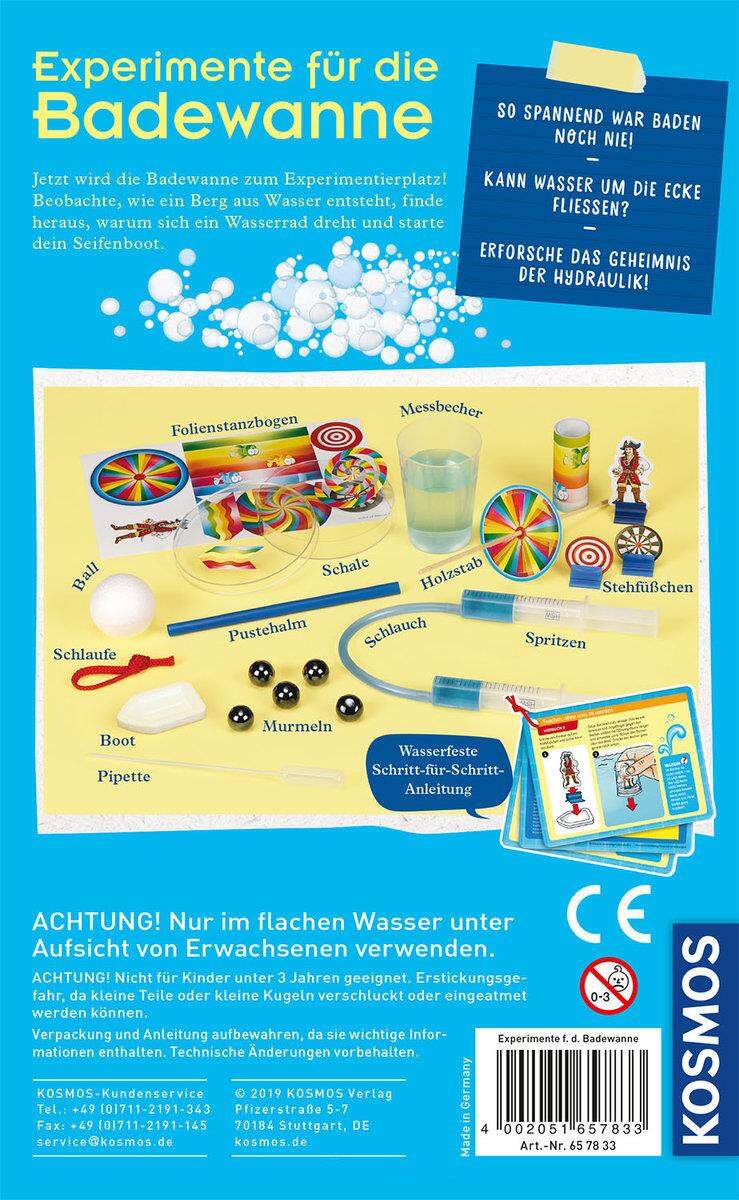 KOSMOS Experimente für die Badewanne