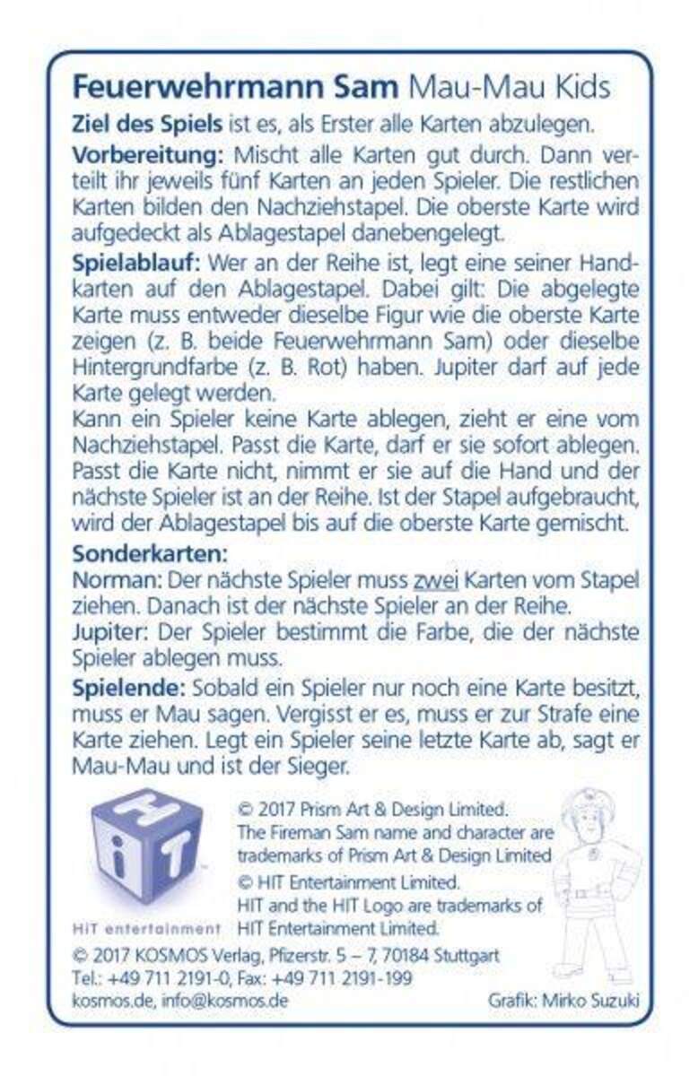 KOSMOS Feuerwehrmann Sam Mau Mau Kids