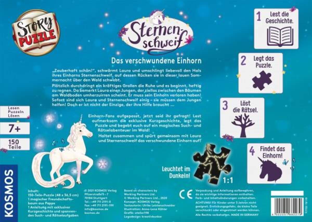 KOSMOS Story-Puzzle: Sternenschweif - Das verschwundene Einhorn