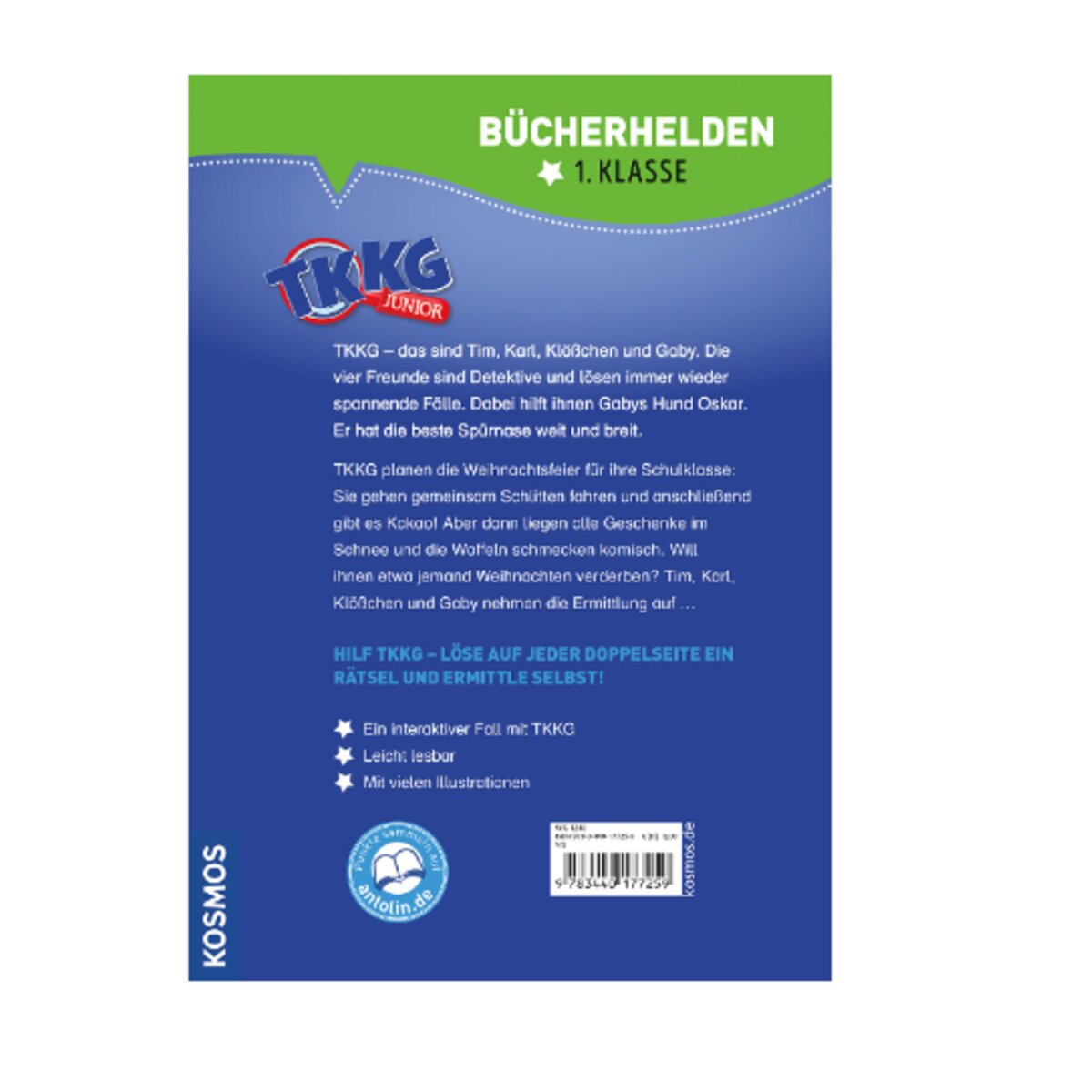 KOSMOS TKKG Junior Bücherhelden 1. Klasse rettet Weihnachten
