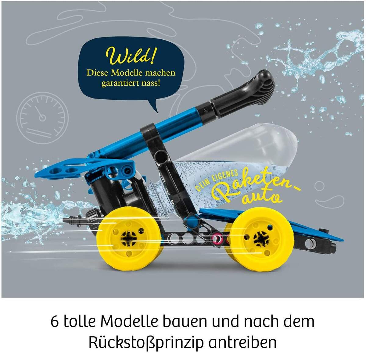 KOSMOS Water Power, Entdecke die Antriebskraft von Wasser, Bausatz für Raketen-Auto