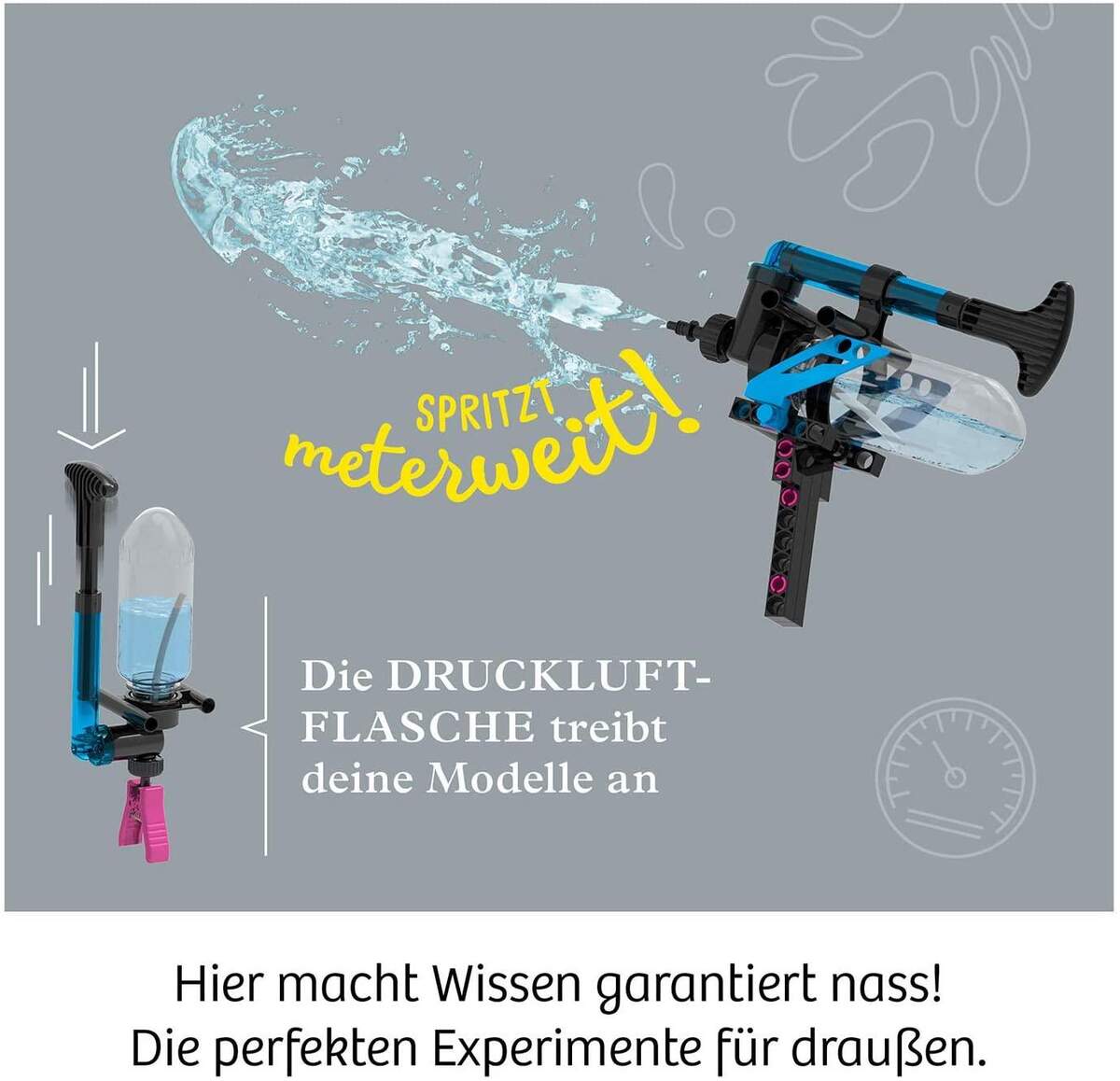 KOSMOS Water Power, Entdecke die Antriebskraft von Wasser, Bausatz für Raketen-Auto