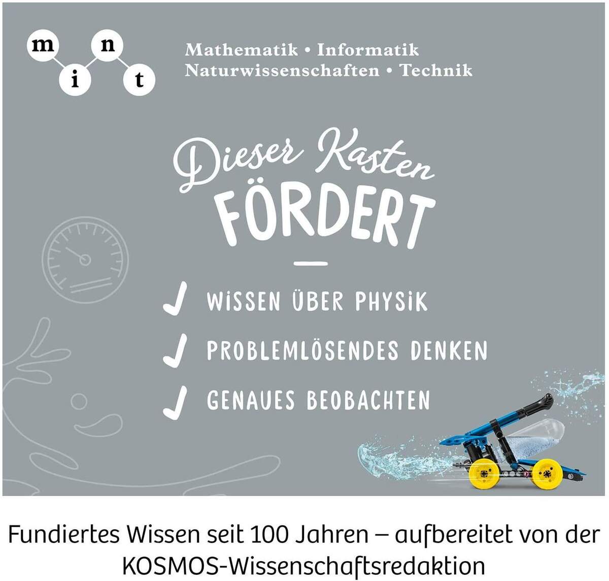 KOSMOS Water Power, Entdecke die Antriebskraft von Wasser, Bausatz für Raketen-Auto