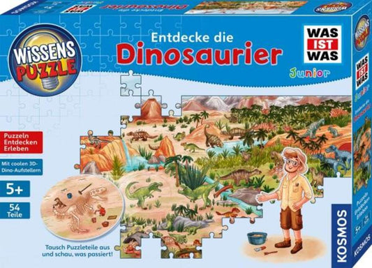 KOSMOS Wissenspuzzle: WAS IST WAS junior - Entdecke die Dinosaurier, 54 Teile