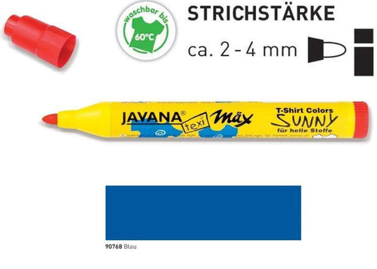 KREUL Javana texi mäx Sunny medium für helle Stoffe Blau
