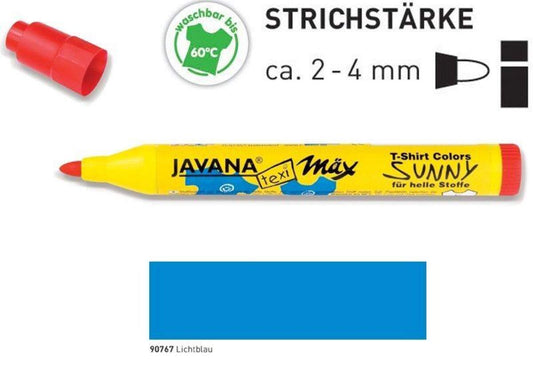 KREUL Javana texi mäx Sunny medium für helle Stoffe Lichtblau