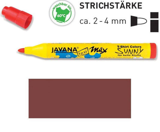 KREUL Javana texi mäx Sunny medium für helle Stoffe Braun
