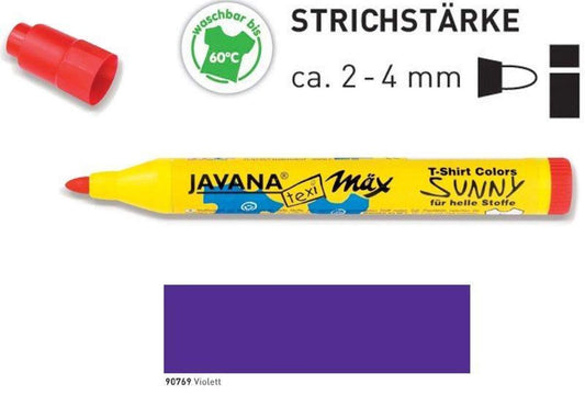 KREUL Javana texi mäx Sunny medium für helle Stoffe Violett