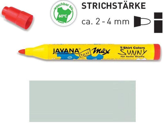 KREUL Javana texi mäx Sunny medium für helle Stoffe Grau