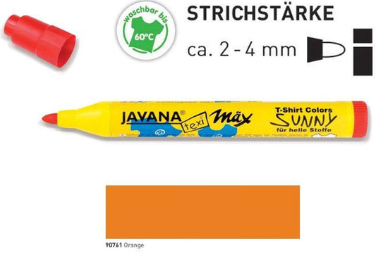 KREUL Javana texi mäx Sunny medium für helle Stoffe Orange