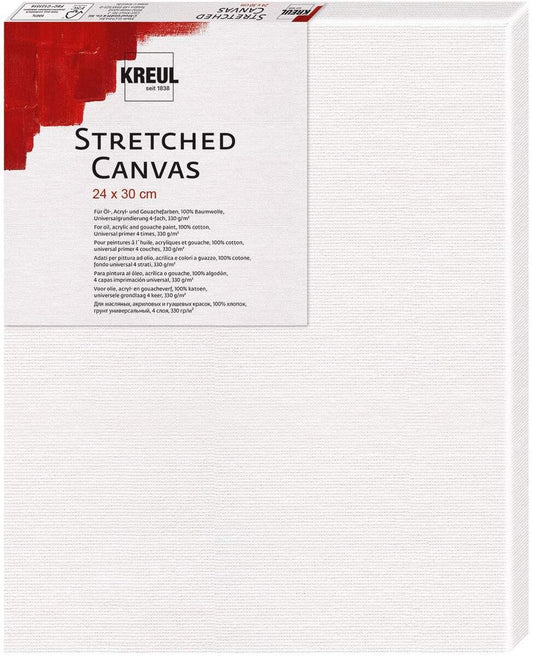 KREUL Stretched Canvas, Keilrahmen in Einsteigerqualität, ca. 24 x 30 cm, weiß