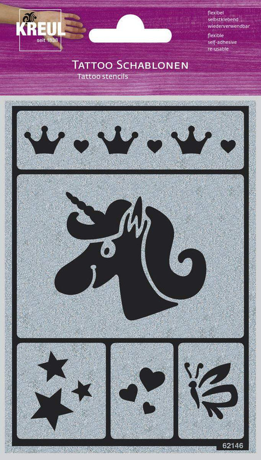 KREUL Tattoo Schablone Fairytale Dream, ca. 14,8 x 10,4 cm