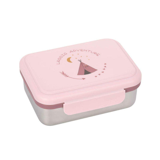 Lässig Kinder Brotdose Edelstahl - Lunchbox, Adventure Tipi