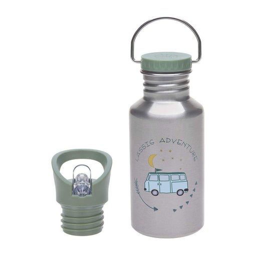 Lässig Kinder Trinkflasche Edelstahl Bottle, Adventure Bus 0,5L