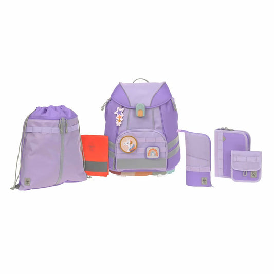Lässig Schulranzen Set Flexy Unique Violet, 7-teilig