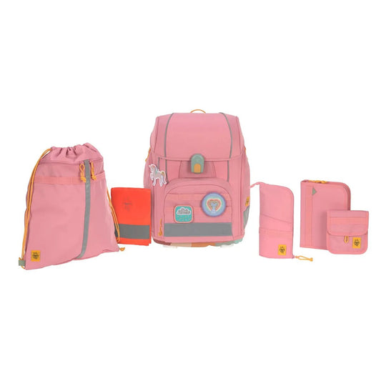 Lässig Schulranzen Set Boxy Unique Pink, 7-teilig