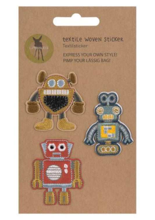 Lässig Textilsticker Robots