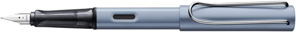 LAMY AL-star Füllhalter 038 – Azure mit Tintenrolleransparentem Griffstück und Stahlfeder – Federstärke M