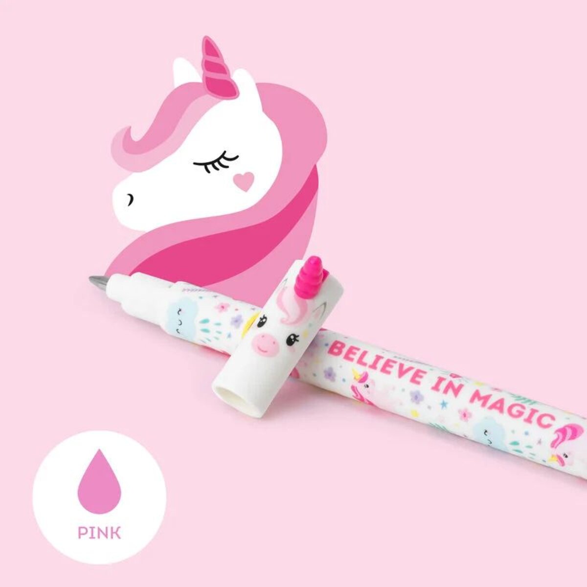 Legami Löschbarer Gelstift - Erasable Pen, rosa Einhorn