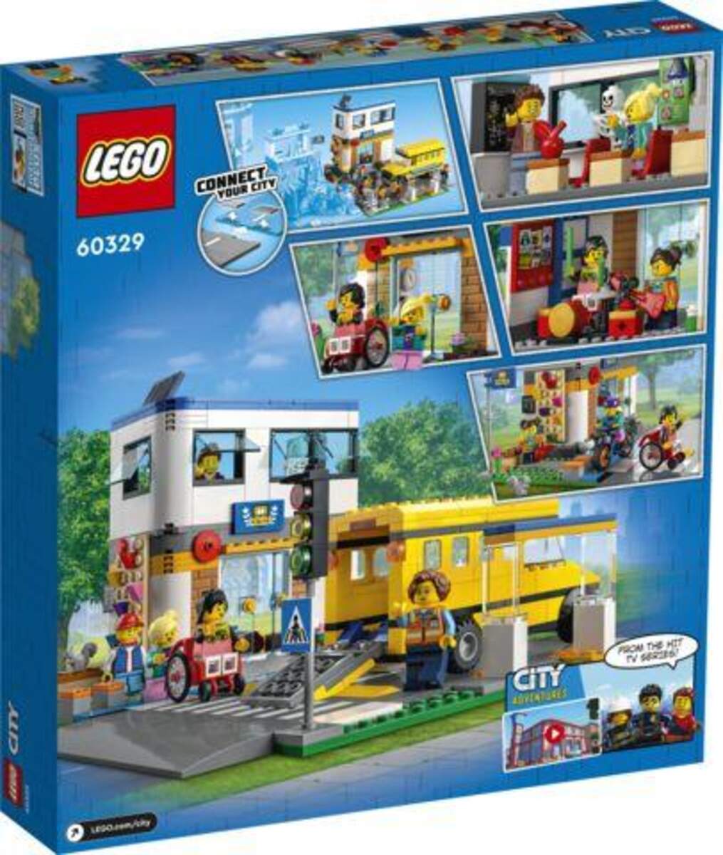 LEGO® City Community 60329 Schule mit Schulbus