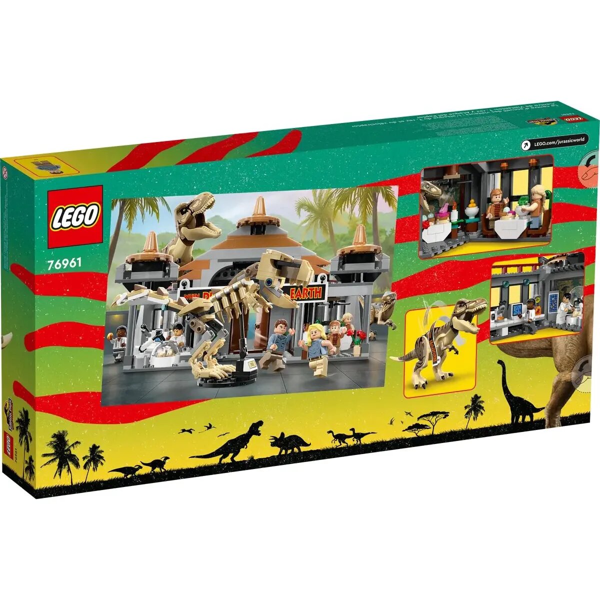 LEGO® Jurassic World™ 76961 Angriff des T. rex und des Raptors aufs Besucherzentrum