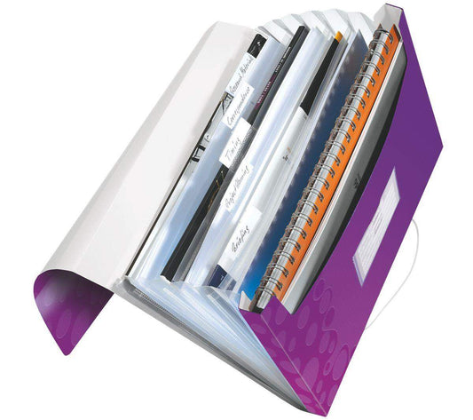 Leitz Projektmappe WOW, A4, 6 Fächer, violett-metallic