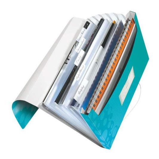 Leitz Projektmappe WOW, A4, 6 Fächer, eisblau