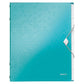 Leitz WOW Ordnungsmappe, A4, 6 Fächer, PP, Eisblau Metallic