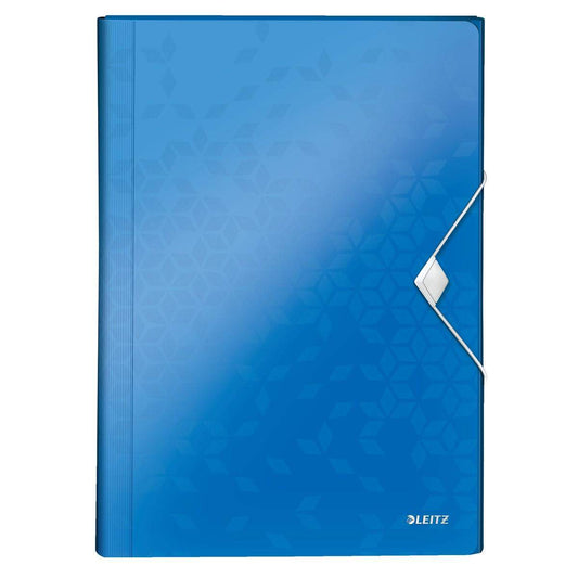Leitz WOW Projektmappe, A4, 6 Fächer, Blau Metallic