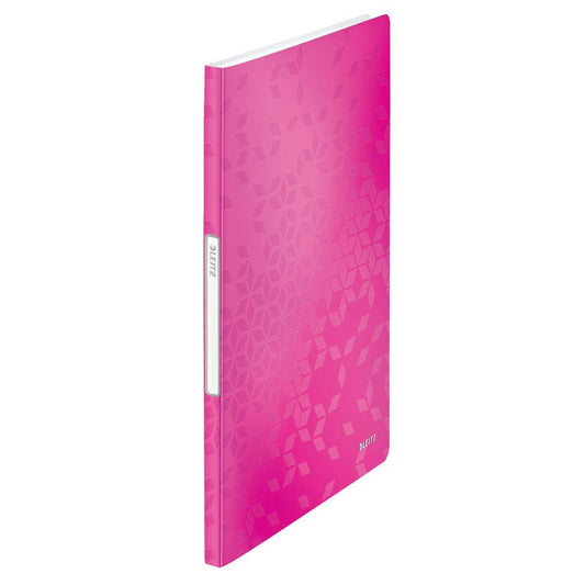 Leitz WOW Sichtbuch, A4, PP, 20 Hüllen (für 40 Blatt), Pink Metallic