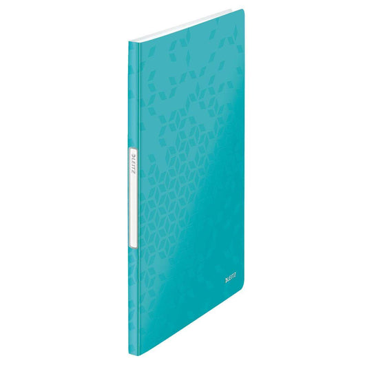 Leitz WOW Sichtbuch, A4, PP, 20 Hüllen (für 40 Blatt), Eisblau Metallic