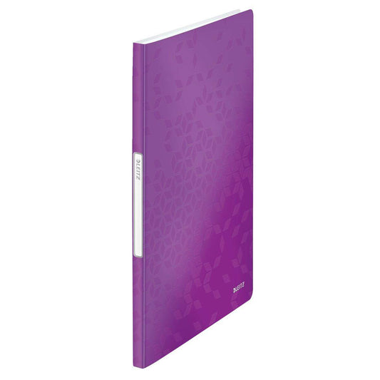Leitz WOW Sichtbuch, A4, PP, 20 Hüllen (für 40 Blatt), Violett Metallic