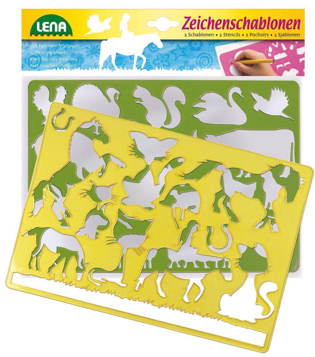 LENA® Zeichenschablone Pferde und Katzen