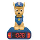 Waiky Paw Patrol Chase Wecker mit 3D Nachtlicht-Figur