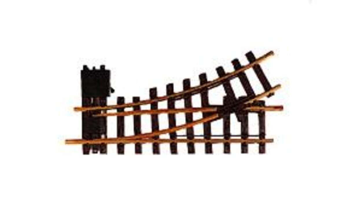 LGB Handweiche links, R1, 30°