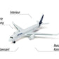 Majorette Airport Airbus 350 Lufthansa