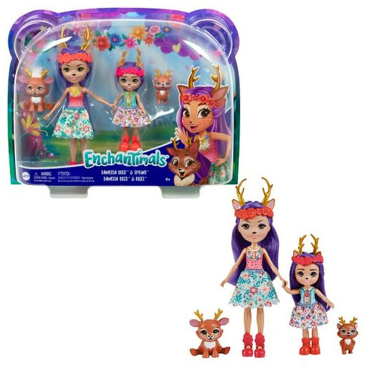 Mattel Enchantimals Schwester Puppen mit Zubehör, 1 Packung, 5-fach sortiert