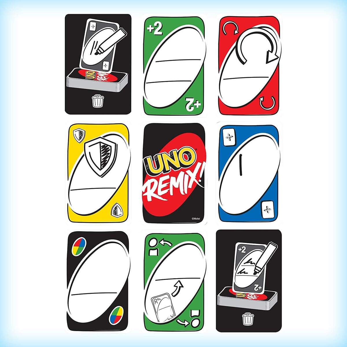 Mattel Games UNO Remix individuell gestaltbares Kartenspiel