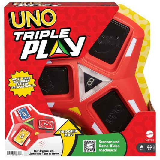Mattel Games UNO Triple Play, Kartenspiel, Gesellschaftsspiel