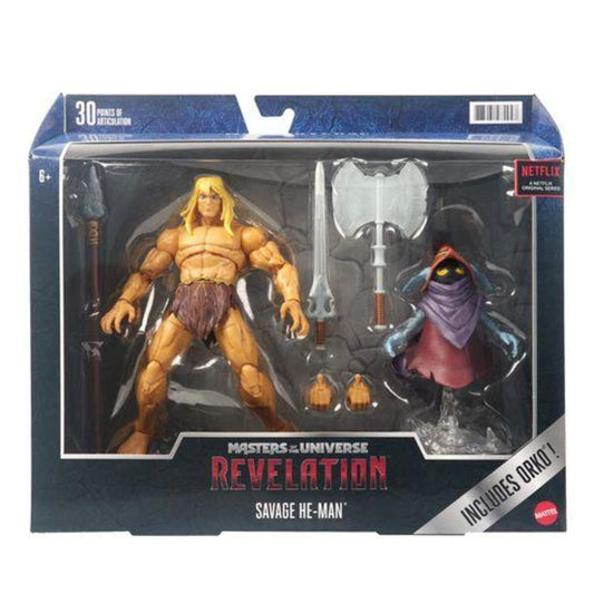 Mattel Masters of the Universe Masterverse Revelation Savage He-Man Actionfigur, ca. 18 cm